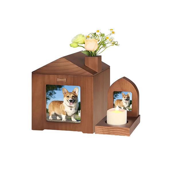 Деревянные домашние урны для больших собак